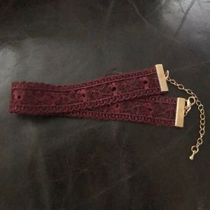 Red lace choker